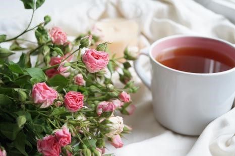 玫瑰花和花茶圖片